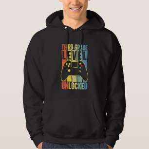 Kids 3rd Grade Level Unlocked Gamer First Day Of S Hoodie
