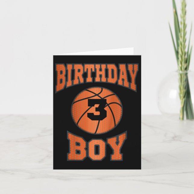 Kids 3rd Third 3 Three Year Happy Birthday Boy Bys Card (Front)