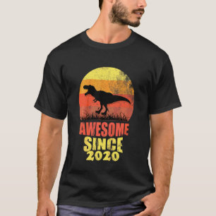 Kids 3th Birthday Dinosaur 3 Year Old Awesome Sinc T-Shirt