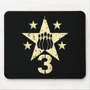 Kids 3yr Bowling Birthday 3 Year Old 3rd Birthday  Mouse Pad