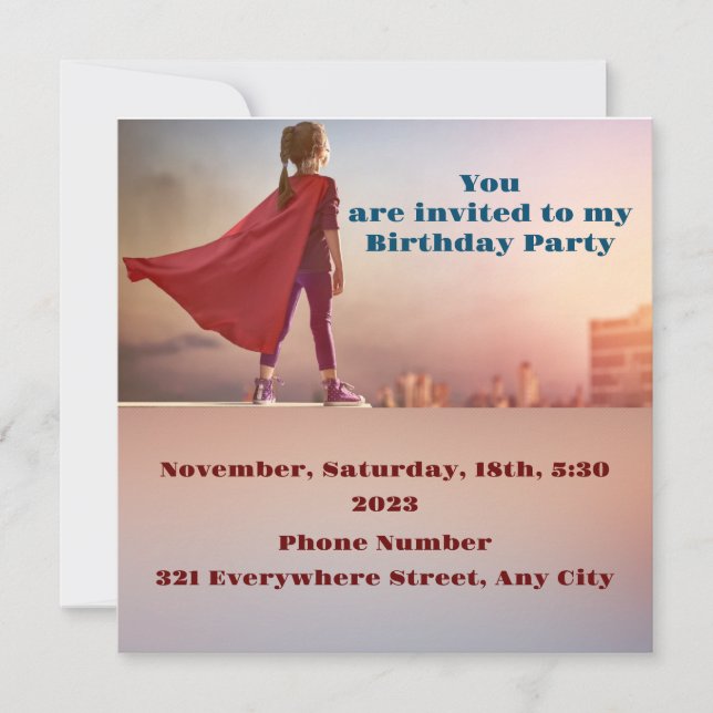 Kid's 4 invitation (Front)