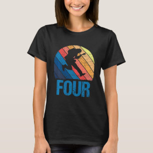 Kids 4 Year Old 4th Birthday Boy Guitar Player Gui T-Shirt