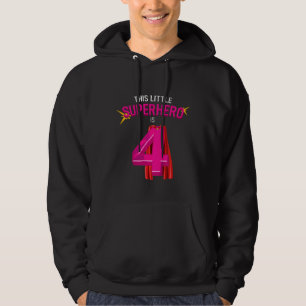 Kids 4 Year Old  4th Birthday Hoodie