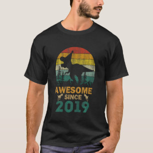 Kids 4 Year Old Dinosaur Awesome Since 2019 4th Bi T-Shirt