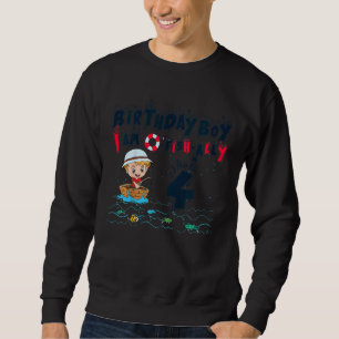 Kids 4 Year Old Little Fisherboy Fishing Children Sweatshirt