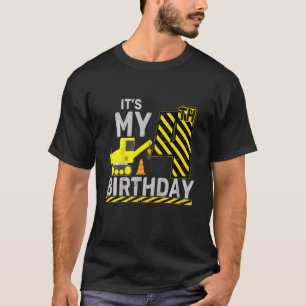 Kids 4 Years Old Boy It's My 4th Birthday Construc T-Shirt