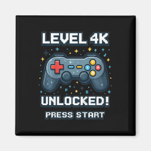 Kids 4k Boys Ck To School Retro Gamer 4k Unlocked  Magnet