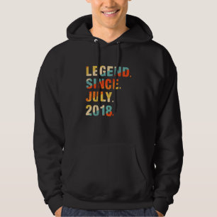 Kids 4th Birthday  4 Years Old Legend Since July 2 Hoodie