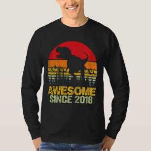 Kids 4th Birthday Boy Dinosaur Rex 4 Year Old Kids T-Shirt
