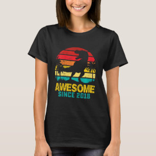 Kids 4th Birthday Boy Dinosaur Rex 4 Year Old Kids T-Shirt