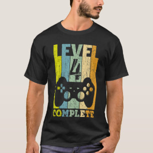 Kids 4th Birthday Boy Girl Level 4 Years 2018 Gift T-Shirt
