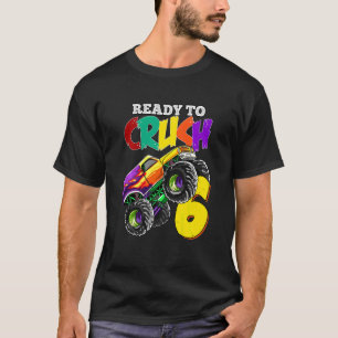 Kids 4th Birthday Boys Monster Truck 4 Year Old Ra T-Shirt