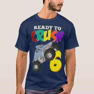 Kids 4th Birthday Boys Monster Truck 4 Year Old Ra T-Shirt