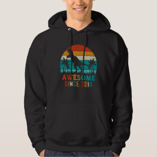 Kids 4th Birthday Dinosaur 4 Year Old Boy Awesome Hoodie
