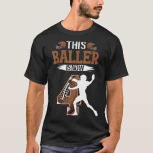 Kids 4th Birthday Football Boy 4 Years Old Footbal T-Shirt