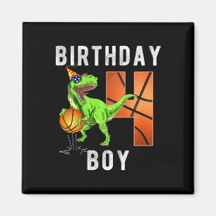 Kids 4th Birthday For Boy Basketball 4 Years Old Magnet