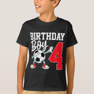 Kids 4th Birthday Shirt Boy Soccer Kids Footll Fou