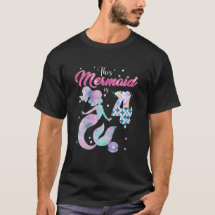 Kids 4th Birthday This Mermaid Is 4 Girl 4 Year T-Shirt