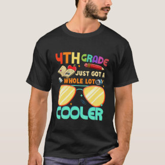 Kids 4Th Grade Cooler Student Glasses Back To Scho T-Shirt