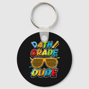 Kids 4th Grade Dude  Key Ring