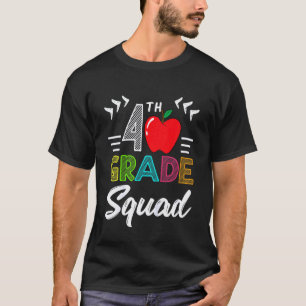 Kids 4th Grade Squad Best Team Back To School Grad T-Shirt