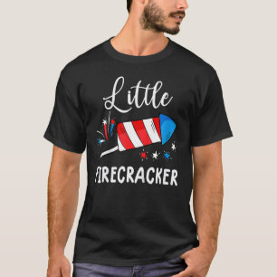 Kids 4th Of July For Boys Little Firecracker T-Shirt