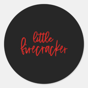Kids 4th Of July Little Firecracker Patriotic Usa Classic Round Sticker