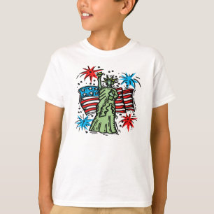 Kid's 4th of July Shirt:  "Lady Liberty" T-Shirt