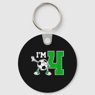 Kids 4th Soccer Birthday Party Four Year Old Socce Key Ring