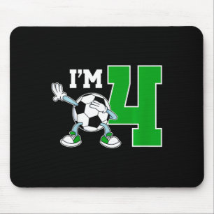 Kids 4th Soccer Birthday Party Four Year Old Socce Mouse Pad