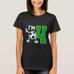 Kids 4th Soccer Birthday Party Four Year Old Socce T-Shirt