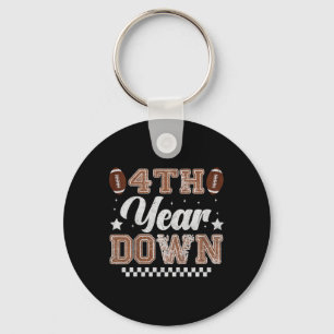 Kids 4th Year Down Football Birthday Party 4th Bir Key Ring