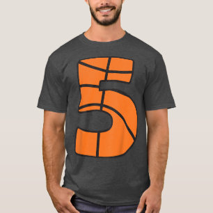 Kids 5 Year Old Basketball Birthday 5th Birthday T-Shirt