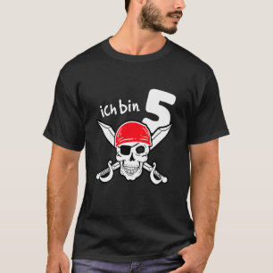 Kids 5 Year Old Birthday Boy Pirate T-Shirt