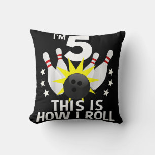 Kids 5 Year Old Bowling Birthday Party  How I Roll Cushion