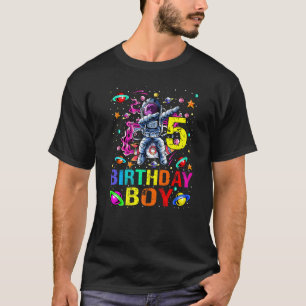 Kids 5 Year Old Boy Astronaut 5th Birthday Boy Spa T-Shirt