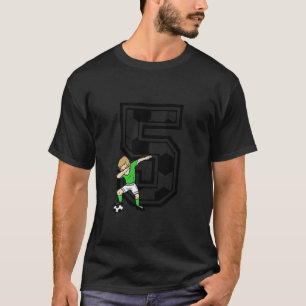 Kids 5 Year Old Boy Soccer Player 5th Birthday Kid T-Shirt