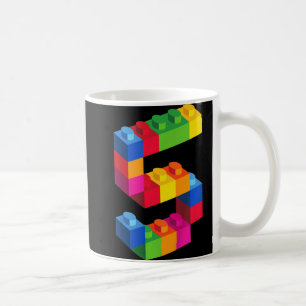 Kids 5 Year Old Building Blocks Birthday Bricks 5 Coffee Mug