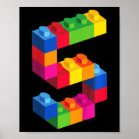 Kids 5 Year Old Building Blocks Birthday  Bricks 5
