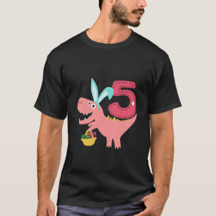 Kids 5 Year Old Dinosaur Birthday 5Th T Rex Happy T-Shirt