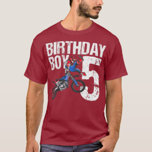 Kids 5 Year Old Dirt Bike Birthday Party MX 5th T-Shirt