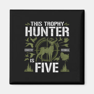 Kids 5 Year Old Hunting Birthday Party Duck Deer H Magnet