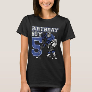 Kids 5 Year Old Ice Hockey Themed Birthday Party 5 T-Shirt