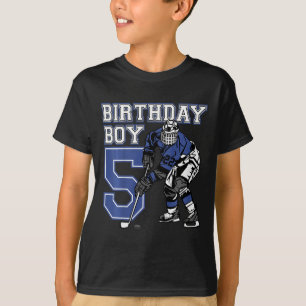 Kids 5 Year Old Ice Hockey Themed Birthday Party 5 T-Shirt