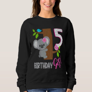 Kids 5 Year Old Koala Birthday Koalafied Girl 5th Sweatshirt