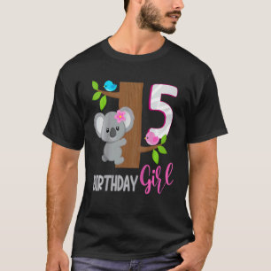 Kids 5 Year Old Koala Birthday Koalafied Girl 5th T-Shirt