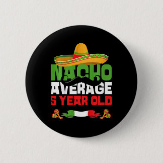 Kids 5 Year Old Mexican Fiesta 5th Birthday Party 6 Cm Round Badge