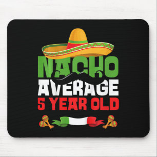 Kids 5 Year Old Mexican Fiesta 5th Birthday Party Mouse Pad