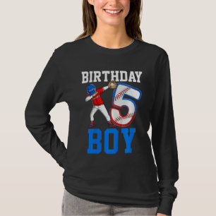 Kids 5 Years Old Baseball Themed 5th Birthday Part T-Shirt