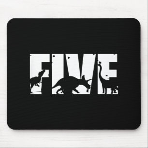 Kids 5 Years Old Birthday Boy Dinosaur T Rex Gift, Mouse Pad